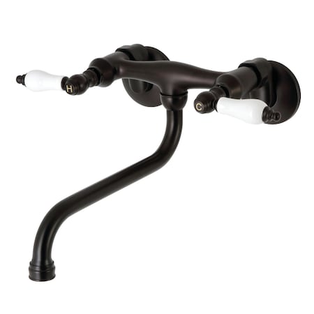 Kingston Brass KS515ORB Two-Handle Wall Mount Bathroom Faucet, Oil Rubbed Bronze KS515ORB